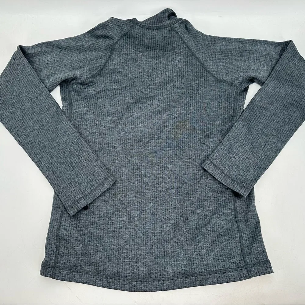 Patagonia Kids Capilene Heavyweight Baselayer 1/4 Zip Pullover Gray Large 12